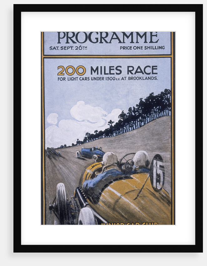 Programme for the 200 miles race, Brooklands, 1925 by Unknown