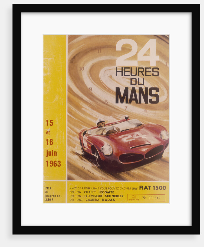 A programme advertising Le Mans 24 Hours, 1963 by G Leygnac