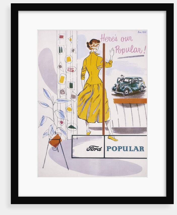 Poster advertising a Ford Popular car, 1955 by Unknown