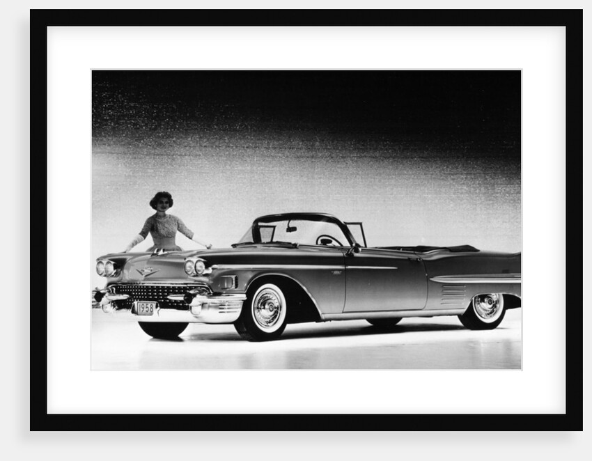 Model with a Cadillac car, 1958 by Unknown