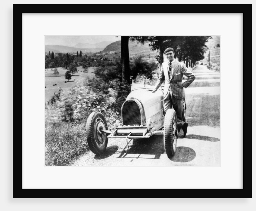 Louis Chiron with his Bugatti Type 51, near Molsheim, Alsace, France, 1931 by Unknown