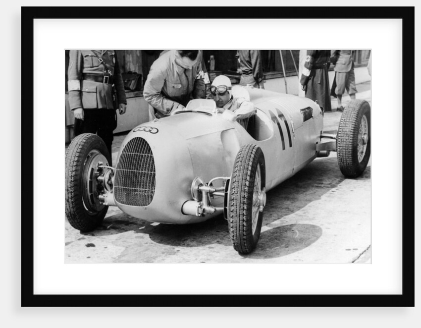 Ernst von Delius in Auto Union Car, 1936 by Unknown