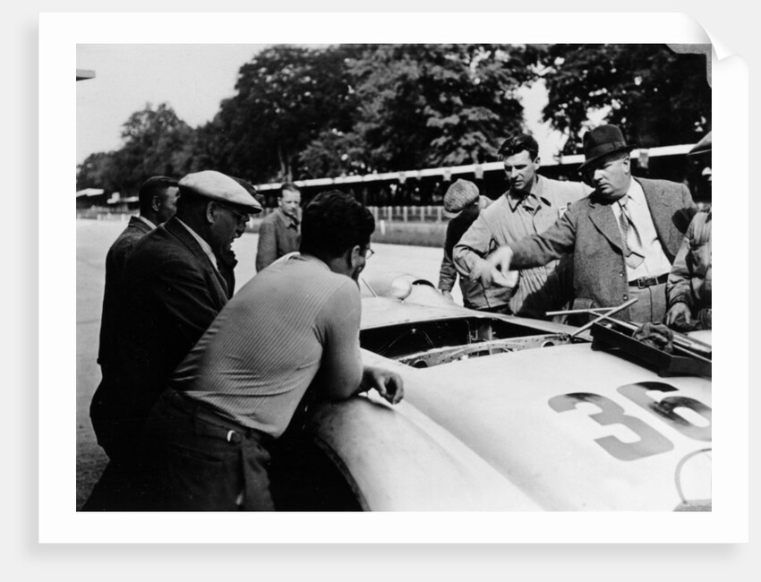Alfred Neubauer with a Mercedes, Avus motor racing circuit, Berlin, Germany, 1938 by Unknown