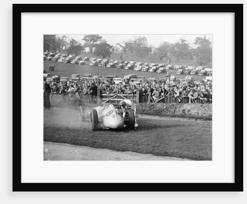 Dick Seaman with his Mercedes, Donington Grand Prix, 1938 by Unknown