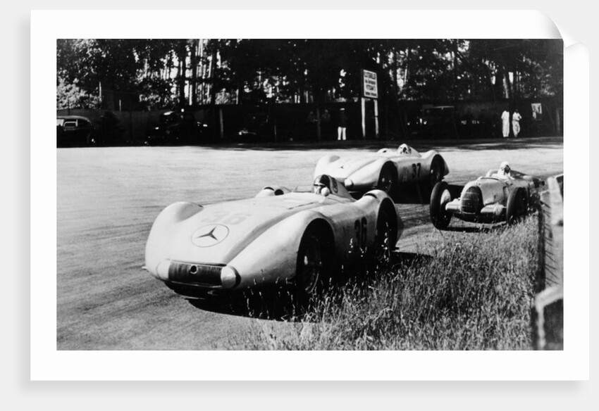 Mercedes Streamliner cars competing in the Avusrennen, Berlin, 1937 by Unknown