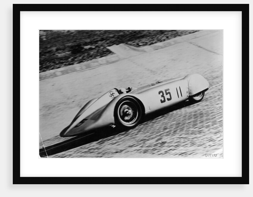 Mercedes Streamliner car of Rudolf Caracciola in the Avusrennen race, Berlin, Germany, 1937 by Unknown
