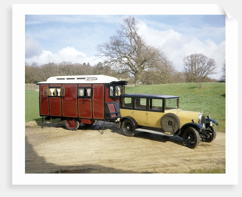 A 1928 Bean Short 14 with a 1926 Eccles Caravan by Unknown