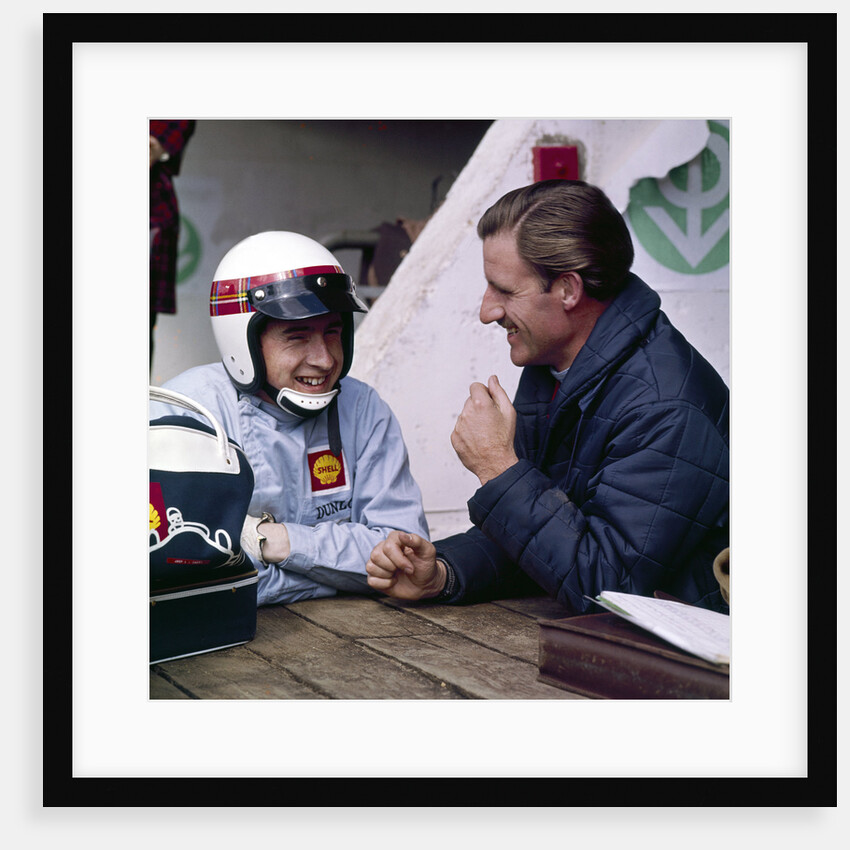 Jackie Stewart and Graham Hill chatting, Monaco Grand Prix, Monte Carlo, 1966 by Unknown