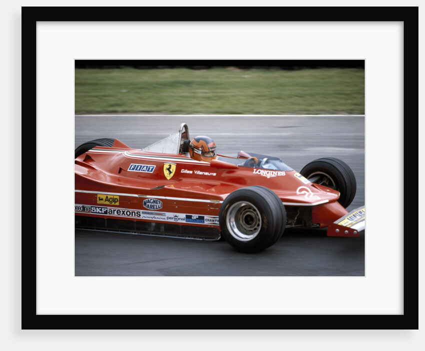 Gilles Villeneuve racing a Ferrari 312T5, British Grand Prix, Brands Hatch, 1980 by Unknown