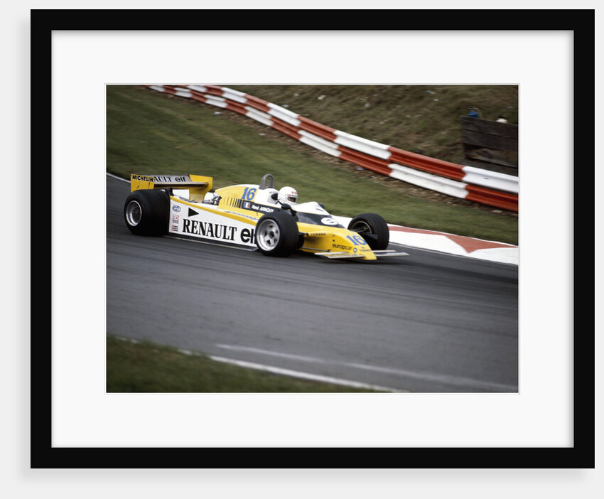 Rene Arnoux racing a Renault RE20, British Grand Prix, Brands Hatch, 1980 by Unknown