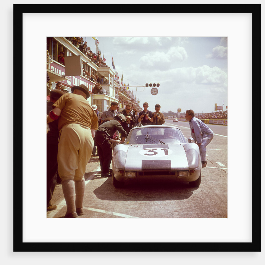A Porsche 904/4 GTS in the pits, Le Mans, France, 1964 by Unknown