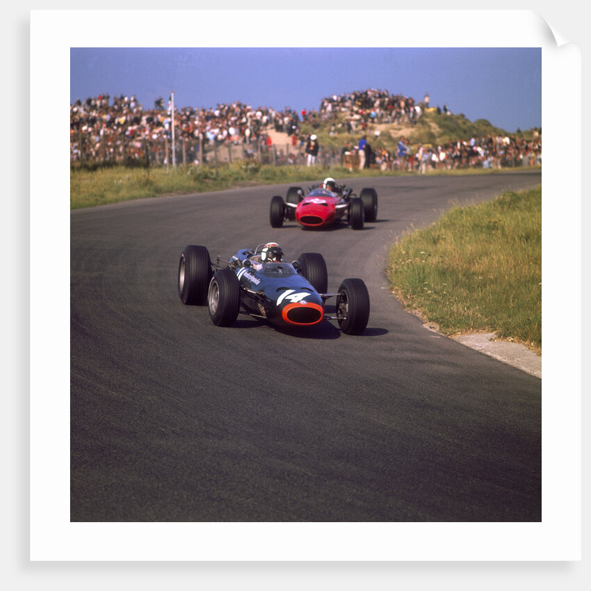 Jackie Stewart in a BRM, at the Dutch Grand Prix, Zandvoort, Holland, 1966 by Unknown