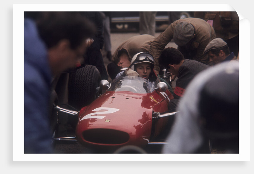 John Surtees in a Ferrari by Unknown
