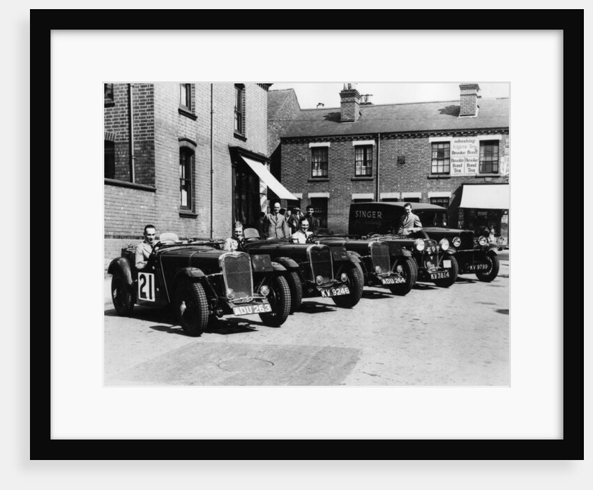 A line of Singer Le Mans 1.5 Litre TT cars, 1934 by Unknown