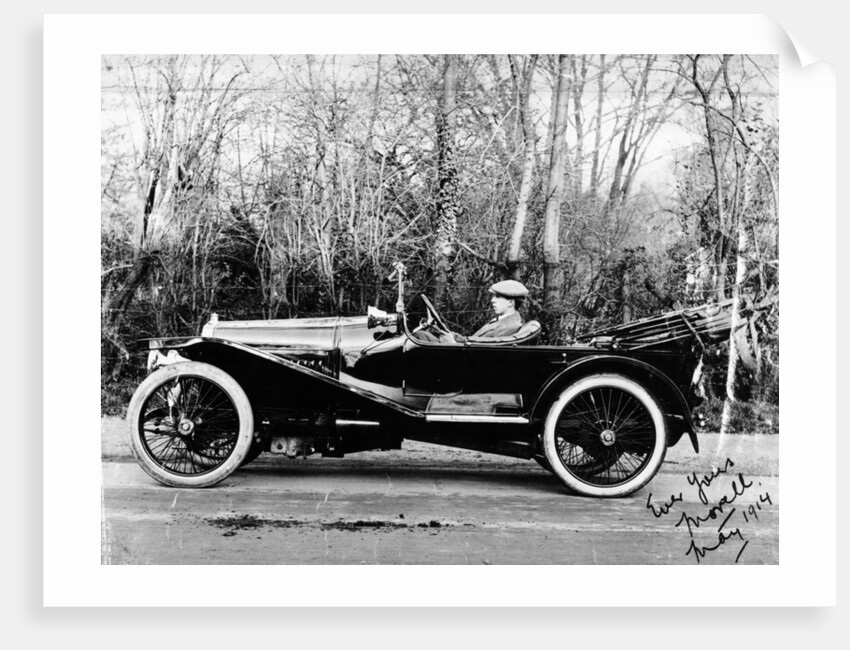 A man at the wheel of a Hispano-Suiza Alfonso XIII, 1914 by Unknown