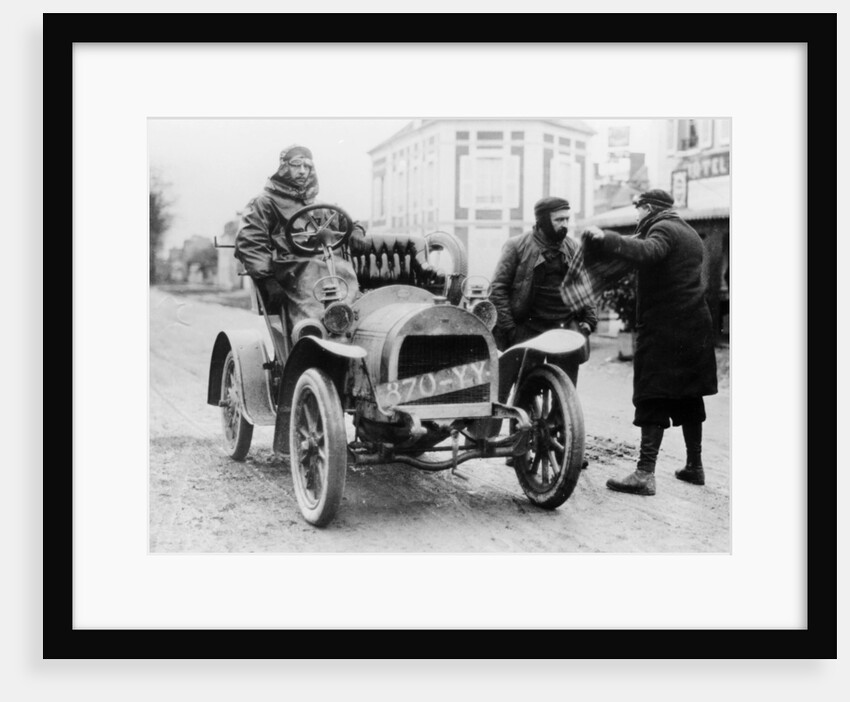 A Grégoire car and its driver, Concours des Voiturettes, 1905 by Unknown