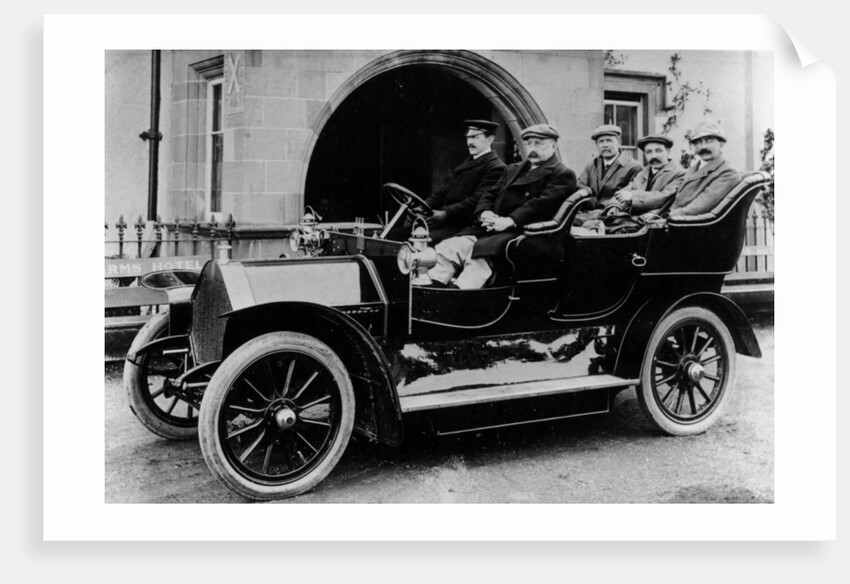 Chauffeur Charlie Keith at the wheel of a Humber, c1907 by Unknown