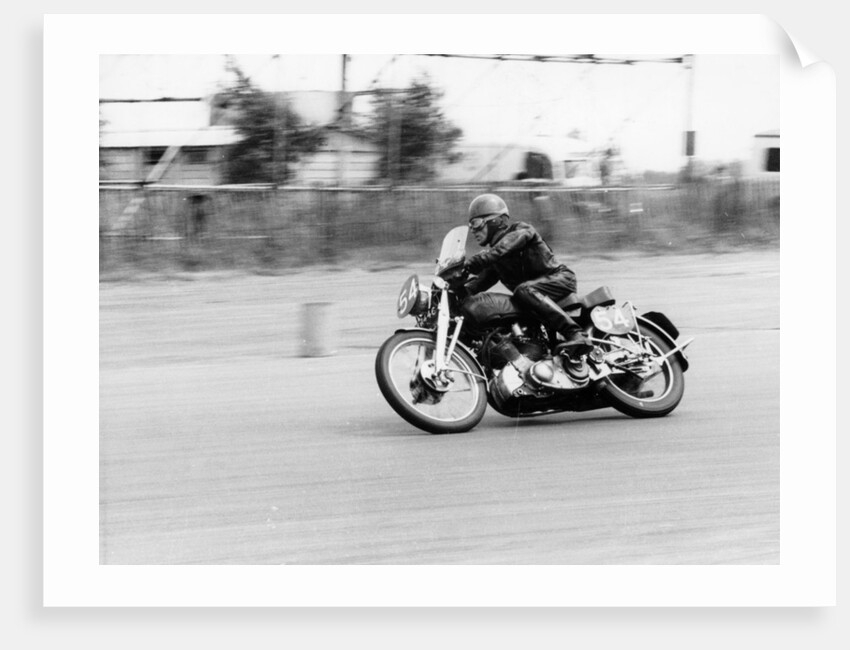 CE Mills riding a 998cc Vincent by Anonymous