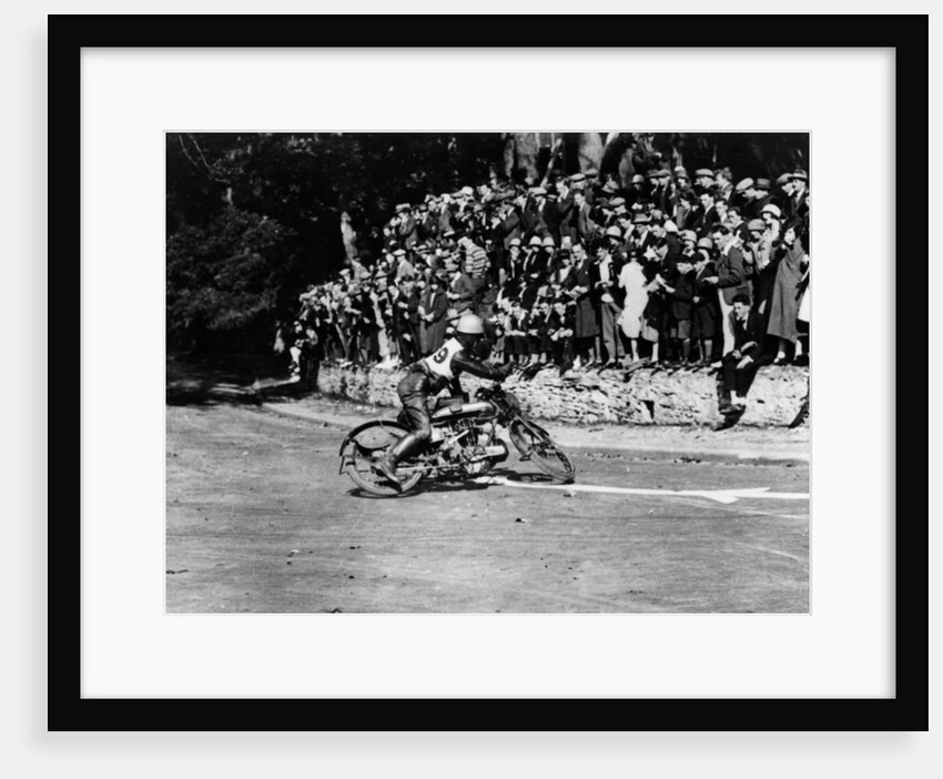 Jack Robinson on a Norton bike, during an Amateur TT race, 1925 by Unknown