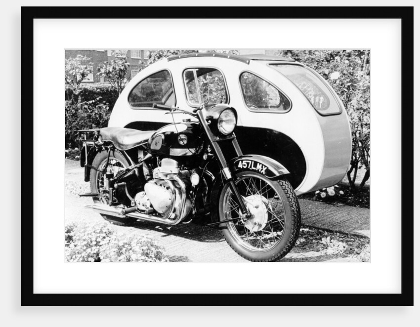 An Ariel Square 4 1000cc, with a large sidecar, c1952 by Unknown