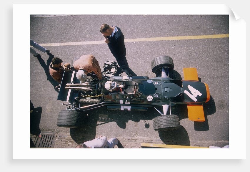 John Surtees in his BRM at the British Grand Prix, Silverstone, Northamptonshire, 1969 by Unknown