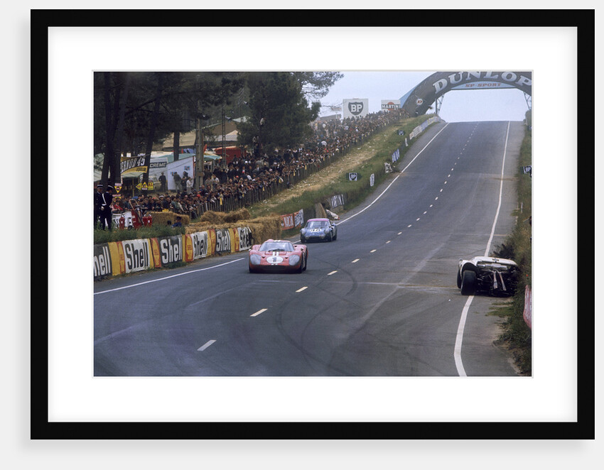 Ford GT40 leading Alpine A210 Renault, Le Mans 24 Hours, France, 1967 by Unknown