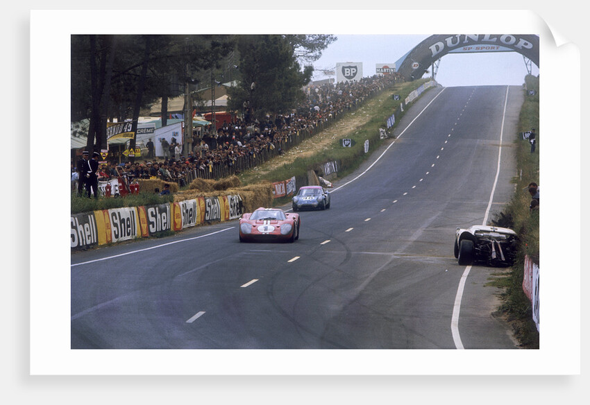 Ford GT40 leading Alpine A210 Renault, Le Mans 24 Hours, France, 1967 by Unknown