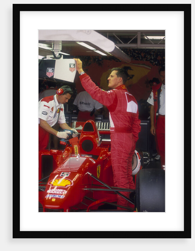 Michael Schumacher with Ferrari, British Grand Prix, Silverstone, Northamptonshire, 1997 by Unknown