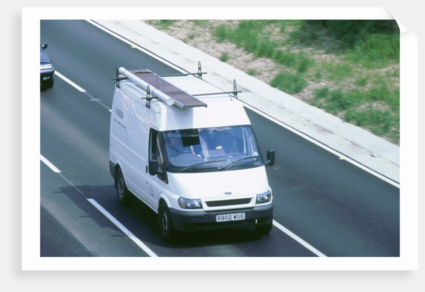 Ford transit van driving along M27 Motorway, 2002 by Unknown