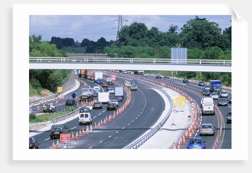 Contraflow system on M27 motorway by Unknown