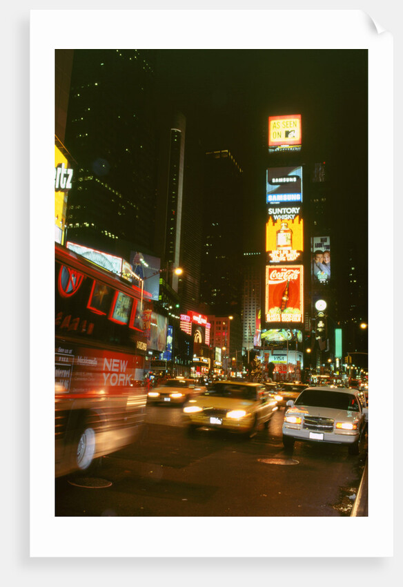 New York city street at night by Unknown
