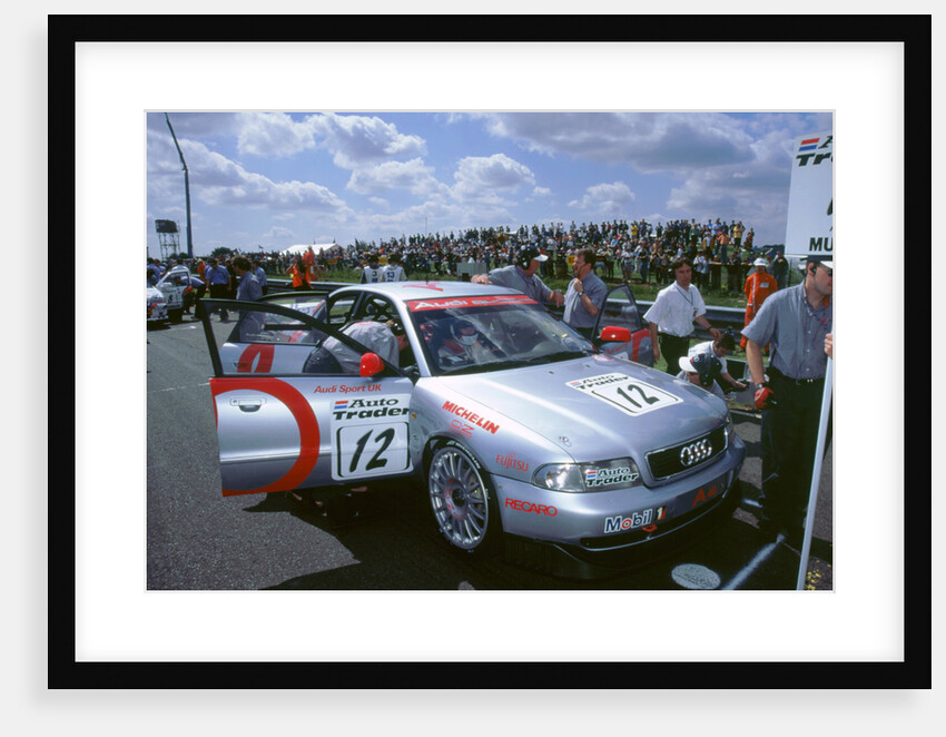 Yvan Muller's Audi A4 on starting grid, Thruxton circuit, Andover, Hampshire, 1998 by Unknown