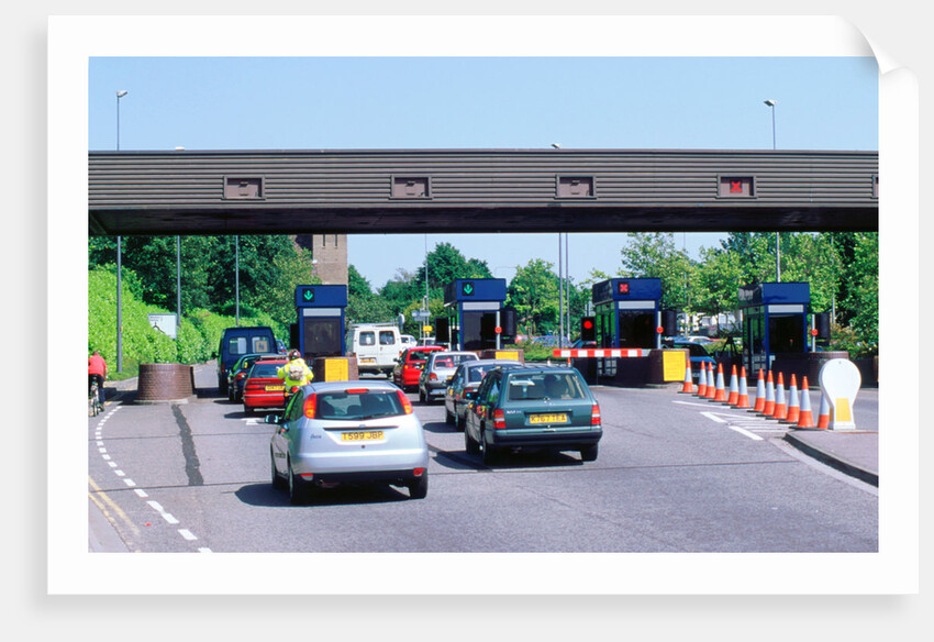 Traffic at toll booths on Itchen Bridge, Southampton by Unknown