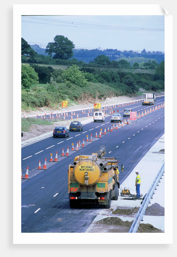 Roadworks on M27 Motorway by Unknown