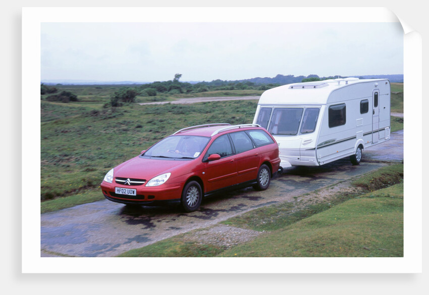 2002 Citroen C5 estate towing caravan by Unknown
