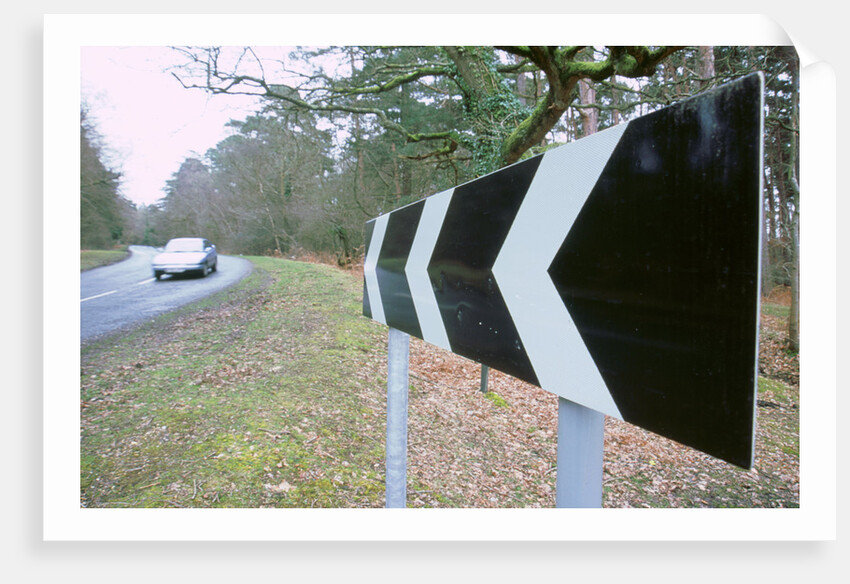 Chevron Road sign by Unknown