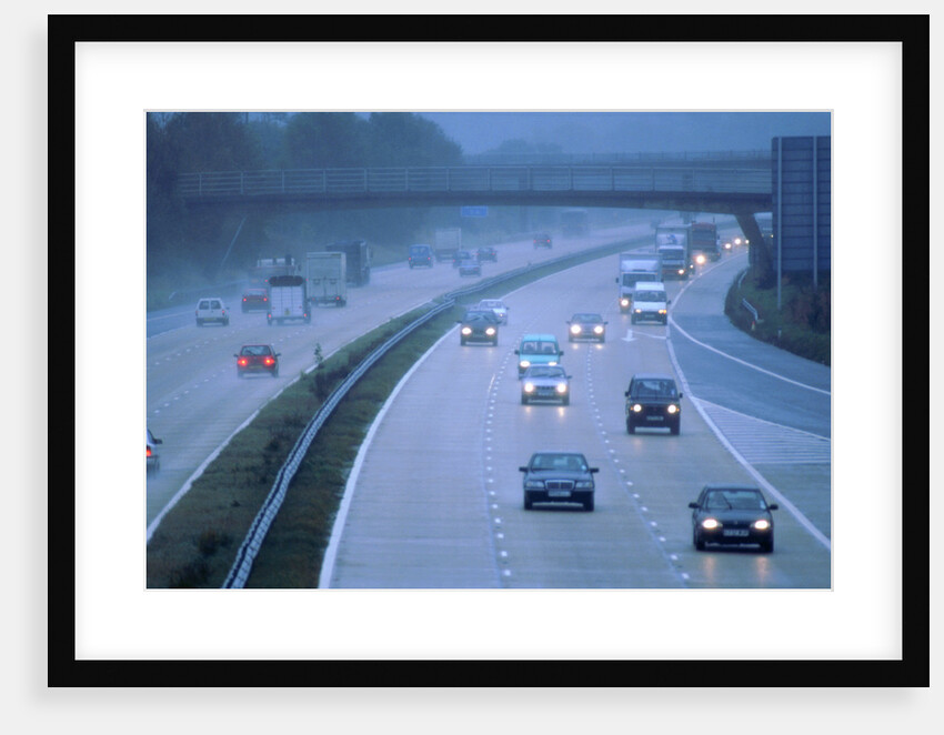 M27 Motorway in poor weather by Unknown