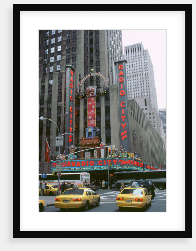 New York street scene,Radio City music hall by Unknown