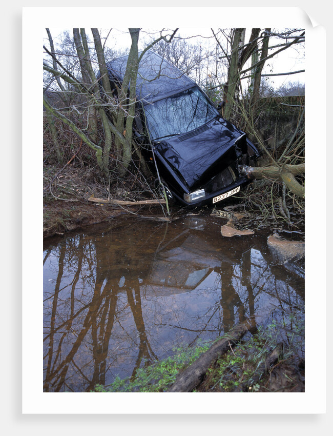 Fiat Panda crashed by Unknown