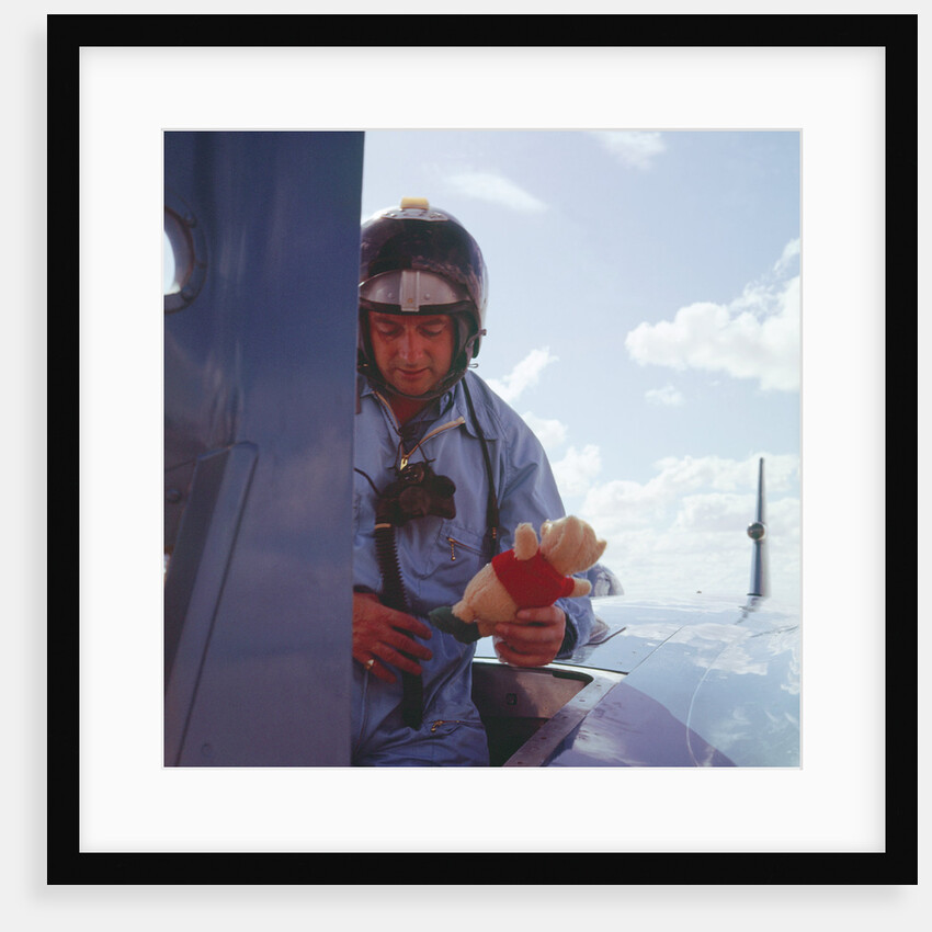 Donald Campbell with Mascot Mr.Woppit, 1960s by Unknown