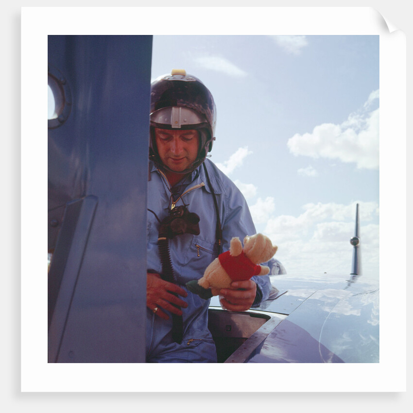 Donald Campbell with Mascot Mr.Woppit, 1960s by Unknown