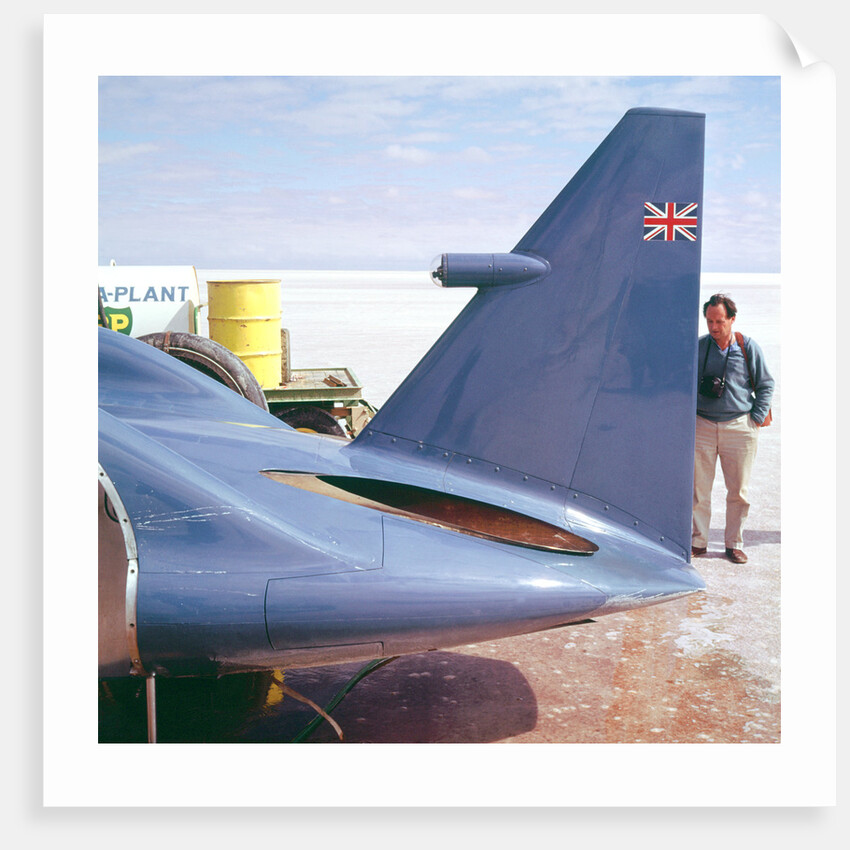 Donald Campbell examines Bluebird, Lake Eyre, Australia, 1960s by Unknown