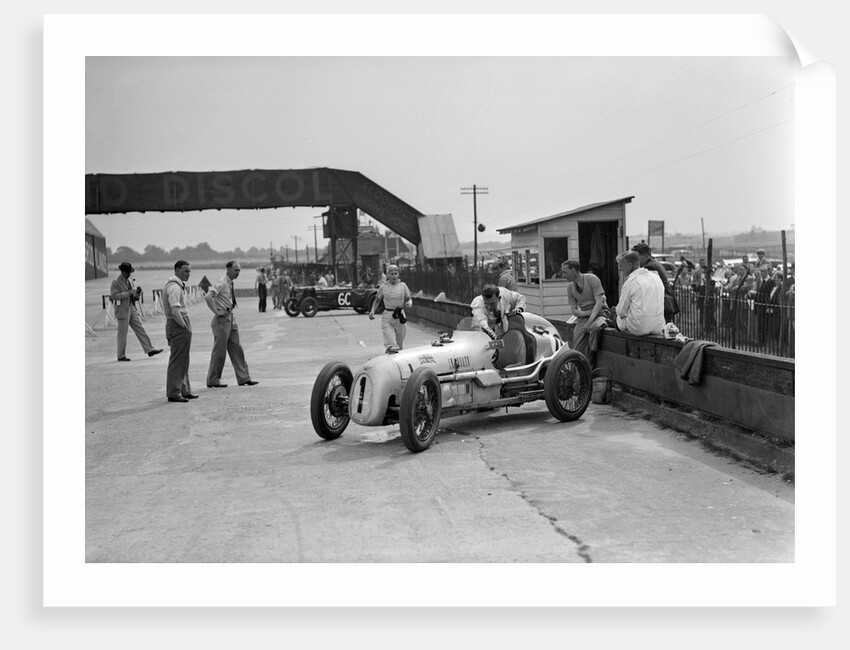 Kay Petre in an Austin 7 works team racing car, Brooklands, 1937 by Bill Brunell