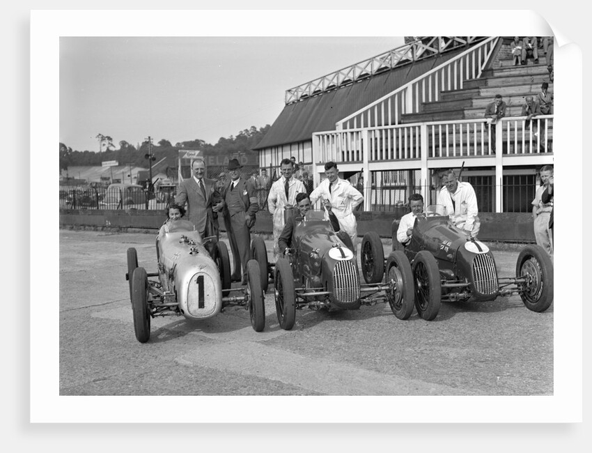 Austin 7 works team, Brooklands 1937 by Bill Brunell
