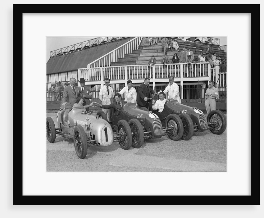 Austin 7 works team, Brooklands 1937 by Bill Brunell