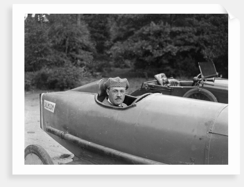 Andre Lombard in a Salmson 1100 cc, Brooklands by Bill Brunell