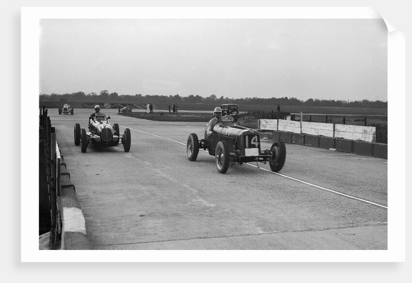 ERA and Maserati at Brooklands by Bill Brunell