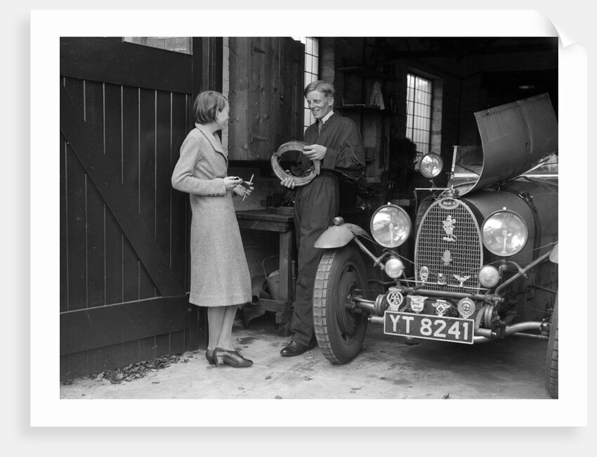 Denis Evans working on his Bugatti Type 43 2262cc by Bill Brunell