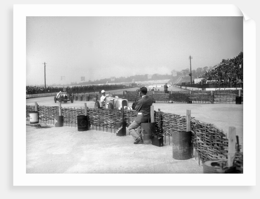 MG K3 of John Henry Tomson Smith at the chicane, JCC International Trophy, Brooklands, 1936 by Bill Brunell