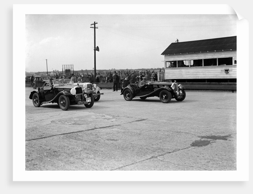 Triumph and Alvis cars at the MCC Members Meeting, Brooklands, 10 September 1938 by Bill Brunell